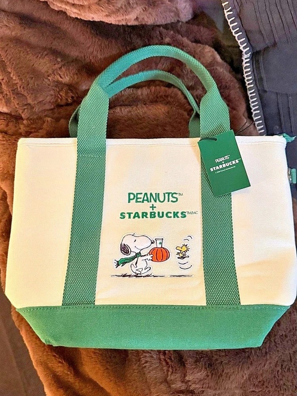 Starbucks Peanuts + Starbucks Snoopy Canvas Tote Bag Peanuts + Snoopy Canvas